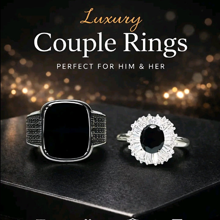 Elegant Matching Rings for Couples ENGAGEMENT GIFT