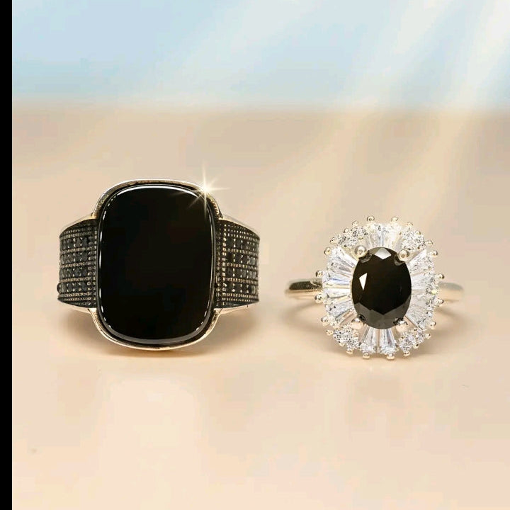 Elegant Matching Rings for Couples ENGAGEMENT GIFT