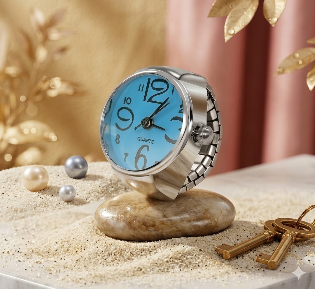 Premium   Finger Ring Watch - Trendy Quartz Analog Ring Watch