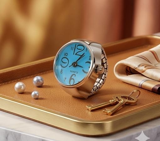 Premium   Finger Ring Watch - Trendy Quartz Analog Ring Watch
